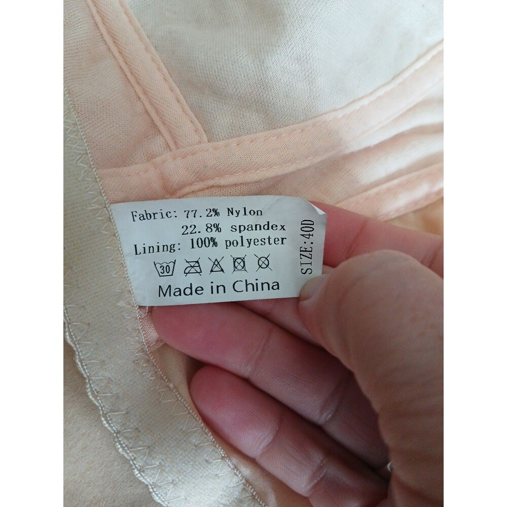 Wireless Front Snap Close Bra Womens 40D Peach - Picture 4 of 8
